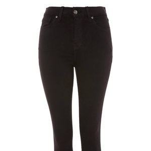TOPSHOP Jamie Black Jeans, Skinny Curvy, BLACK